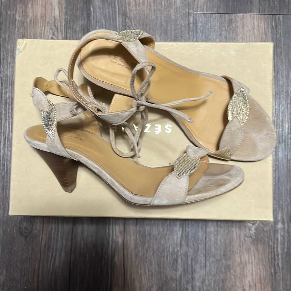 Sezane taupe Doré sandals